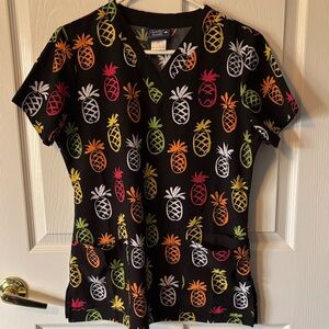Pineapple Scrub Top
